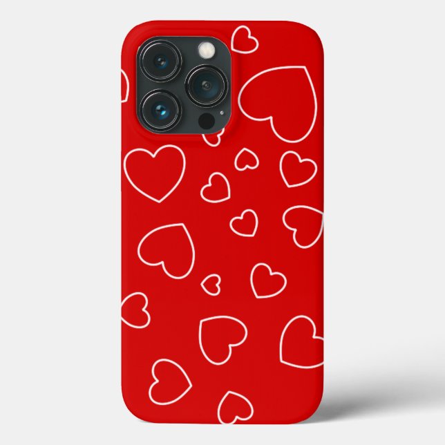 Happy Hearts 3 - Red Case-Mate iPhone Case (Back)