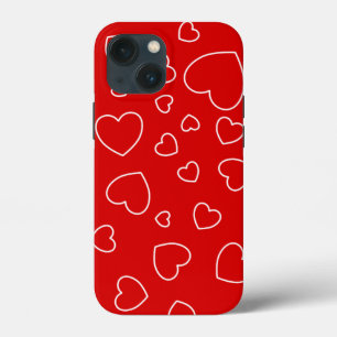 Happy Hearts 3 - Red - Cute Girly Case -