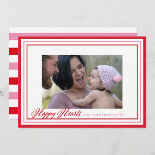 Happy Hearts Border Valentine's Day Photo Card