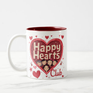 Happy Hearts Club - Valentine's Day Mug with Retro