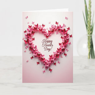 Happy Hearts Day Butterfly Card