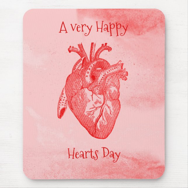 Happy Hearts Day Valentine Mouse Pad (Front)