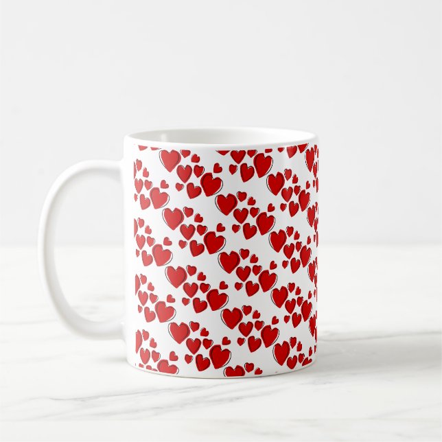 Happy Hearts Valentine's Day Coffee Mug (Left)