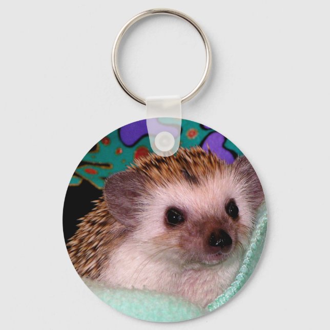 Happy Hedgehog Key Ring (Front)