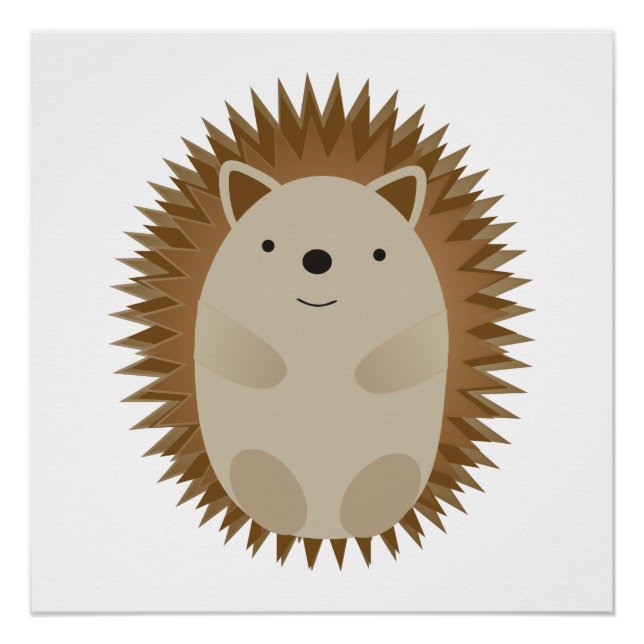 Happy Hedgehog Poster (Front)