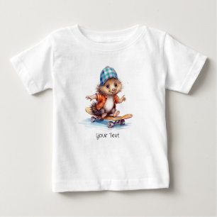 Happy Hedgehog Watercolor Baby T-Shirt