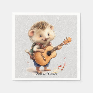 Happy Hedgehog Watercolor Napkins