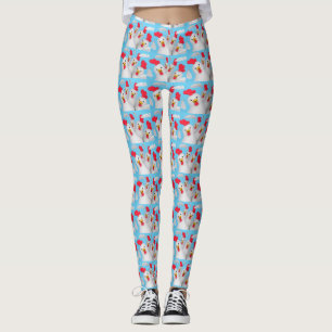 Happy hen clipart leggings