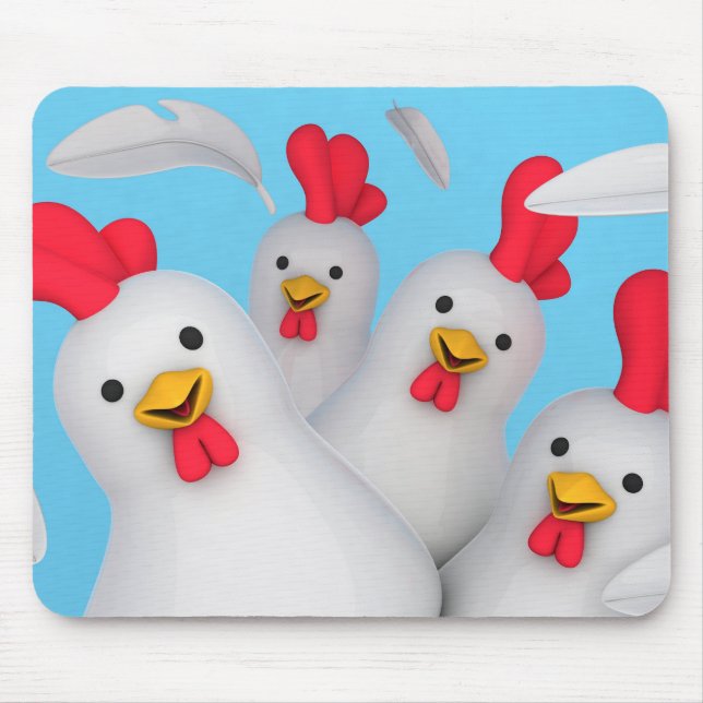 Happy hen clipart mouse pad (Front)