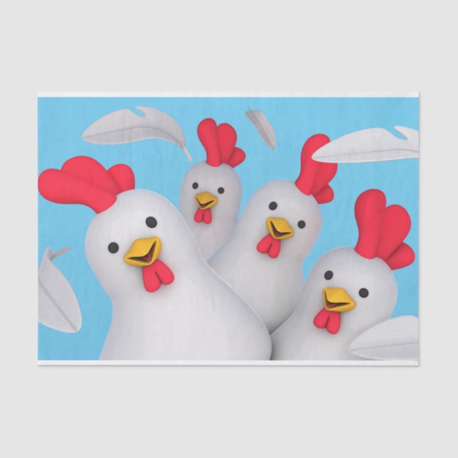 Happy hen clipart tissue paper (Front)