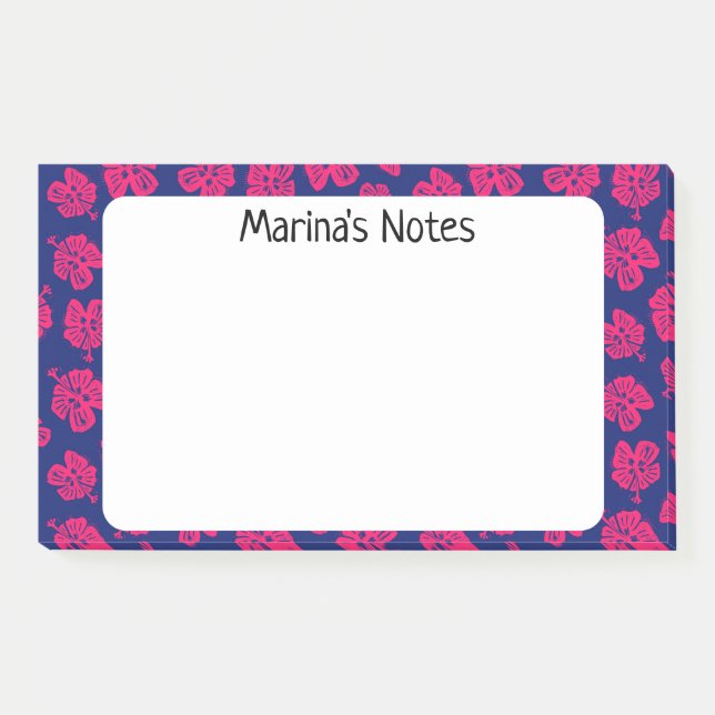 Happy Hibiscus Flower Personal Post-it® Notes (Front)