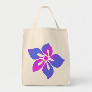 Happy Hibiscus Grocery Tote Bag