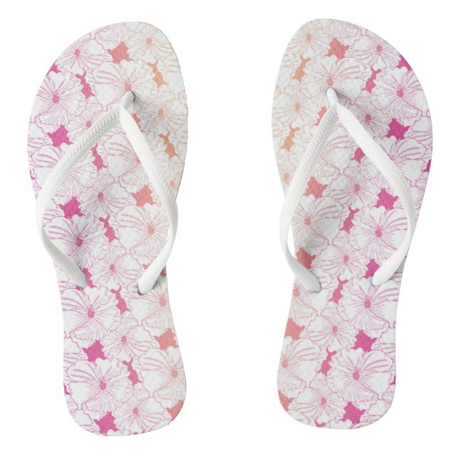 Happy HIbiscus Thongs (Footbed)