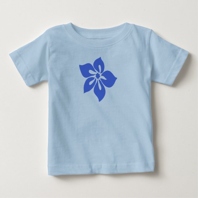 Happy Hibiscus Tropical Floral Baby T-Shirt (Front)