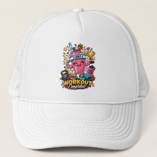 Happy HIIT Smoothie Champion Workout Completed Car Trucker Hat