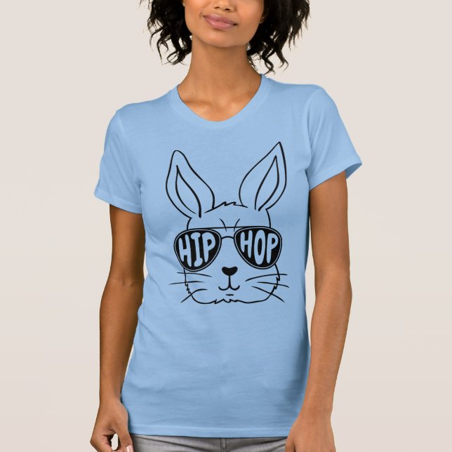 Happy Hip Hop Easter Cute Funny Women's Basic Tee (Front)