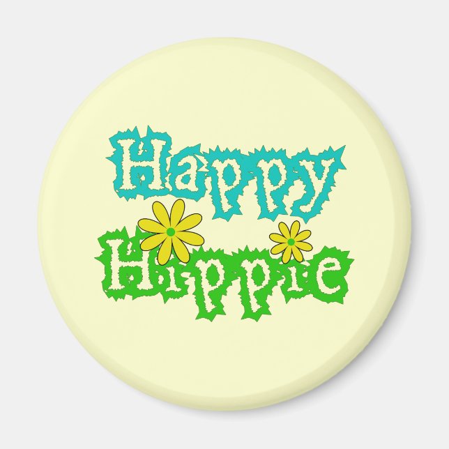 Happy Hippie Magnet (Front)