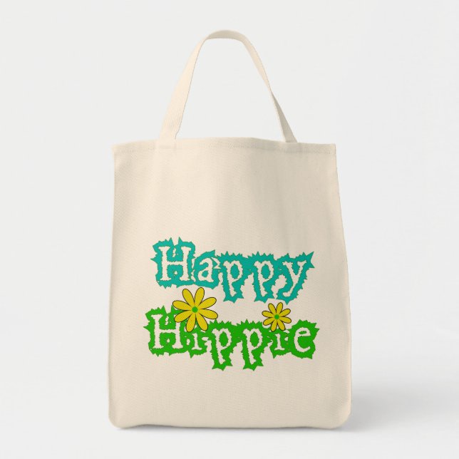 Happy Hippie Tote Bag (Front)