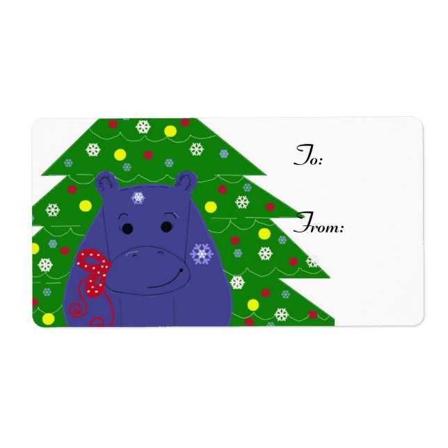 Happy Hippo Christmas Design (Front)