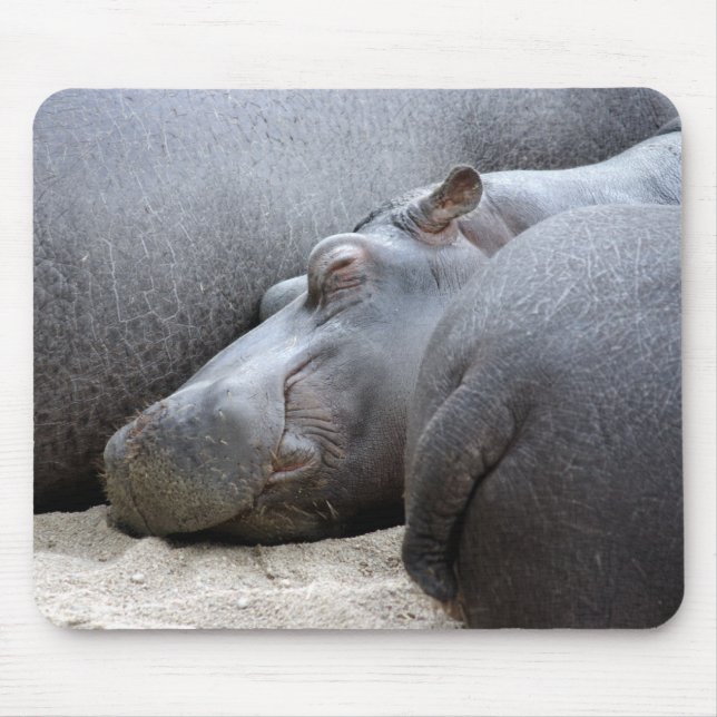 Happy hippo mousemat (Front)