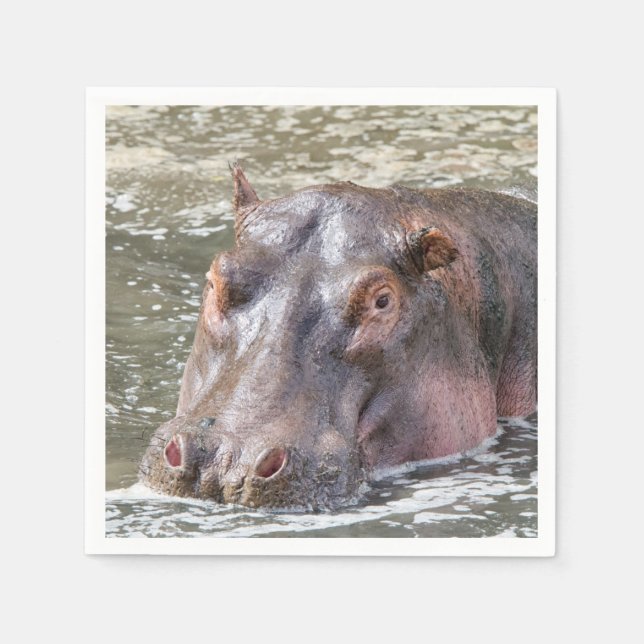 Happy Hippo Napkin (Front)