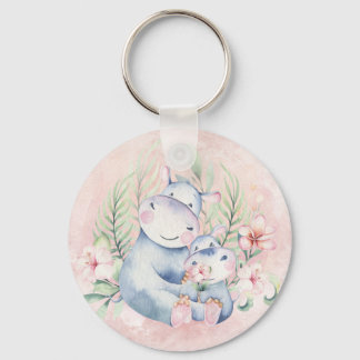 Happy Hippos Key Ring