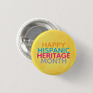 Happy Hispanic Heritage Month 3 Cm Round Badge