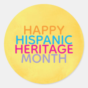 Happy Hispanic Heritage Month  Classic Round Sticker