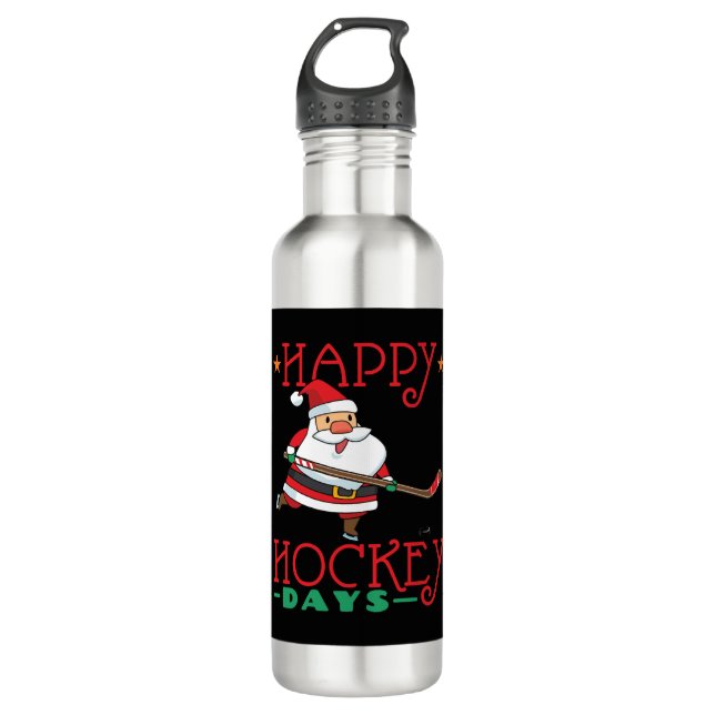 Happy Hockey Days - Hockey Christmas 710 Ml Water Bottle (Front)