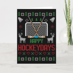 Happy Hockey Days Hockeydays Ugly Christmas Xmas S Card