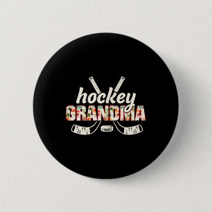 Happy Hockeydays Funny Ice Hockey Ugly Christmas 6 Cm Round Badge