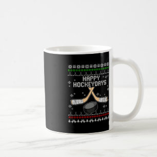 Happy Hockeydays Ugly Christmas Pajama Cool Hockey Coffee Mug