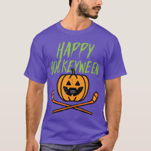 Happy Hockeyween Ice Hockey Halloween Costume Men T-Shirt