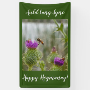 Happy Hogmanay Auld Lang Syne Thistle Banner