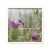 Happy Hogmanay Party Scottish Thistle Honey Bees