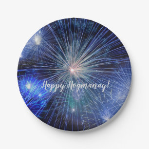 Happy Hogmanay Scottish New Year Celebration Paper Plate