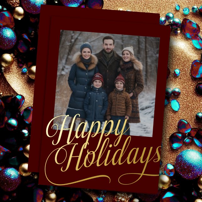 Happy Hoildays and Your Photo Foil Holiday Card (Creator Uploaded)