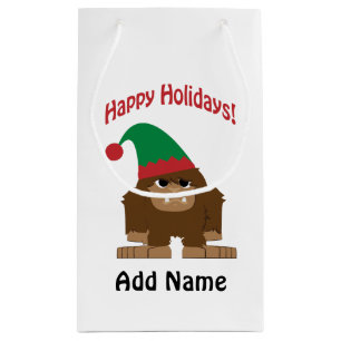 Happy Hokidays! Christmas Bigfoot Small Gift Bag