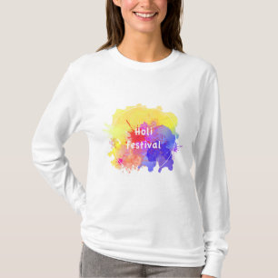 Happy Holi background. Hinduism, paint. T-Shirt