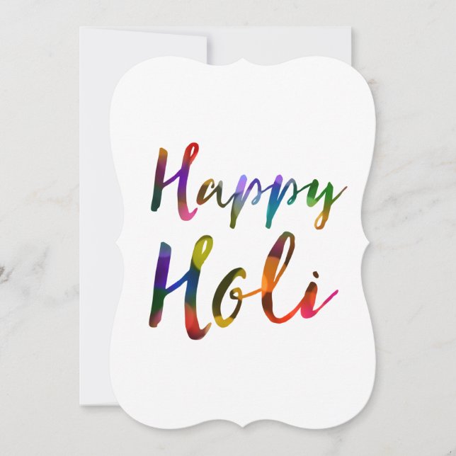 Happy Holi Bokeh Lights Invitation (Front)