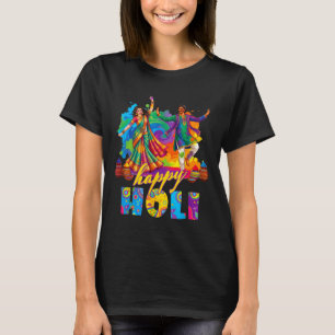 Happy holi colourful festival dance celebrationHap T-Shirt