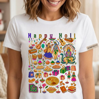 Happy Holi Colourful Indian Traditional Festival Tri-Blend Shirt