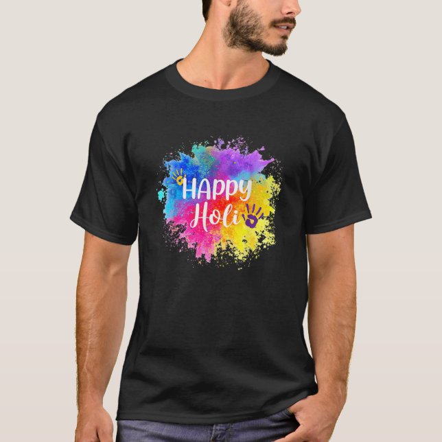 Happy Holi Festival India Colours Spring For Women T-Shirt (Front)