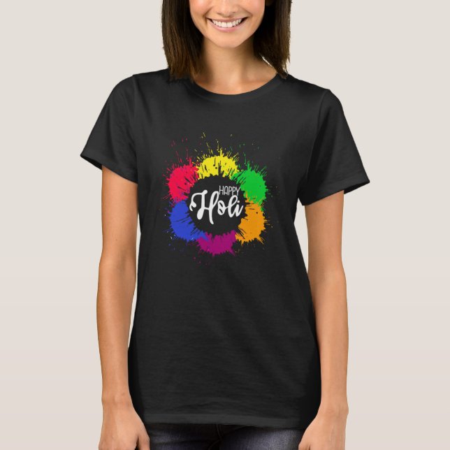 Happy Holi Festival India Hindu Spring Men Women K T-Shirt (Front)