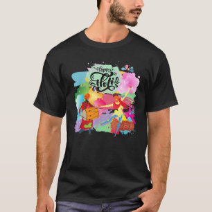 Happy Holi Festival Powder 2022 India Colours Hind T-Shirt