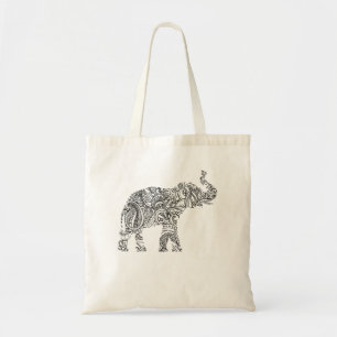 Happy Holi Festival Shirt Painted Elephant India H Tote Bag