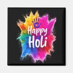 Happy Holi for Women Men Kids Colour India Hindu Magnet