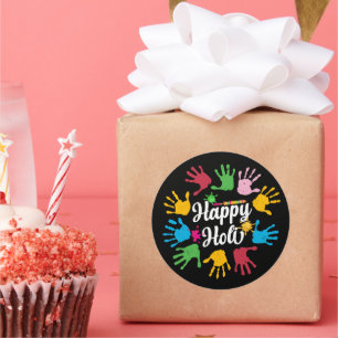 Happy Holi Hands Hindu Holi Festival Gifts Classic Round Sticker