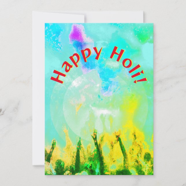 Happy Holi Holiday Card (Front)