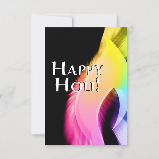 happy holi (light of colour) invitation (Front)